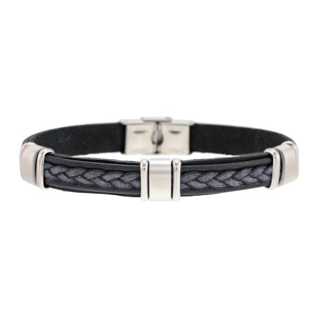 PULSERA DE CABALLERO PIEL TRENZA 