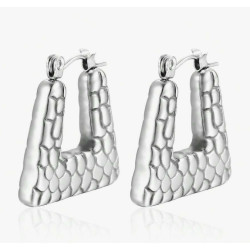 PENDIENTE DE PLATA CHAPADA ARO TRIANGULO ELECTROFO