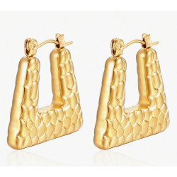 PENDIENTE DE PLATA CHAPADA ARO TRIANGULO ELECTROFO