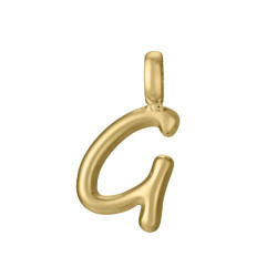 Colgante de acero Ip dorado letra G para collar