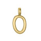 Colgante de acero Ip dorado letra O para collar