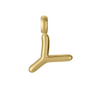 Colgante de acero Ip dorado letra Y para collar