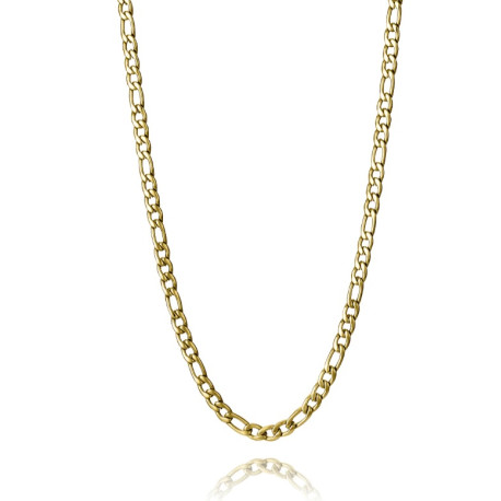 Collar de hombre de acero Ip dorado cadena