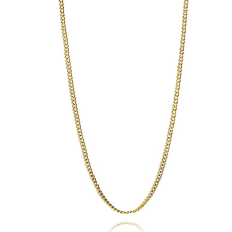 Collar de hombre de acero Ip dorado cadena