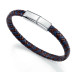 Pulsera de hombre de acero y piel