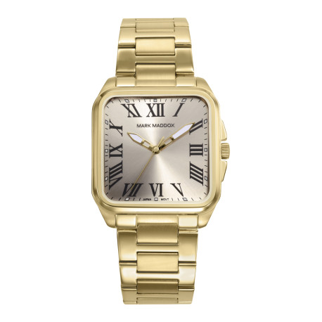 RELOJ MARK MADDOX ACERO IP DORADO BRAZALETE
