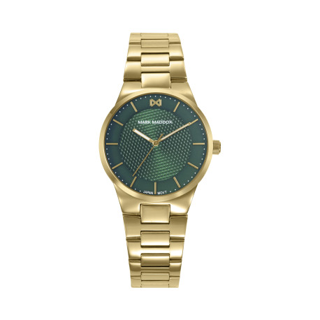 RELOJ MARK MADDOX ACERO IP DORADO BRAZALETE