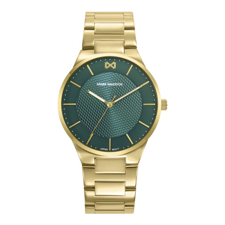 RELOJ MARK MADDOX ACERO IP DORADO BRAZALETE
