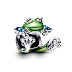 Abalorio de plata RANA TREPADORA