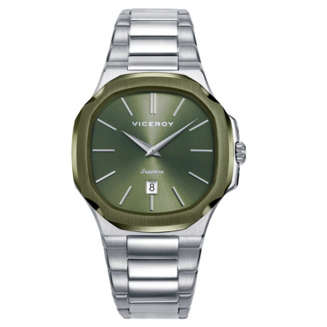 RELOJ VICEROY CABALLERO ACERO IP VERDE