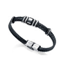 PULSERA DE VICEROY IP GUN PIEL NEGRA