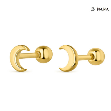 unidad de piercing plata chapada luna