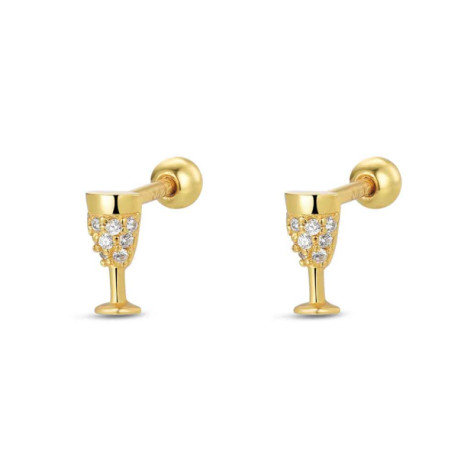 unidad de pircing plata chapada copa