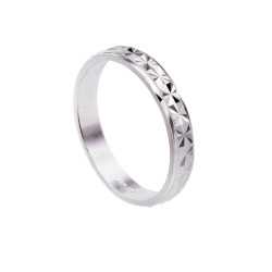 ALIANZA DE PLATA RODIADA 4 mm
