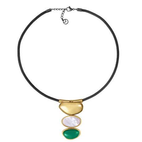 COLLAR ACERO IP PIEDRA NAT MADRE SRA