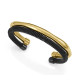 PULSERA ACERO IP DORADO Y NEGRO RIGIDA SRA