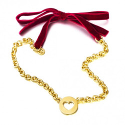 GARGANTILLA VELVET PARIS GOLD