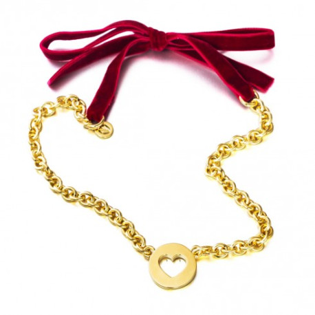 GARGANTILLA VELVET PARIS GOLD