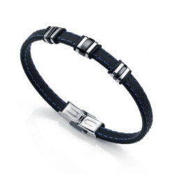 Pulsera de hombre en acero y silicona