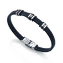 Pulsera de hombre en acero y silicona