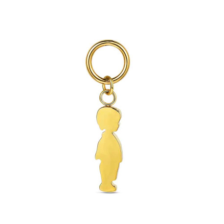 CHARM DE ACERO INOXIDABLE LUNA CON CRISTAL 