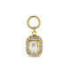CHARM DE ACERO INOXIDABLE RECTANGULO CRISTAL 