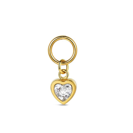CHARM DE ACERO INOXIDABLE CHATON CORAZON 
