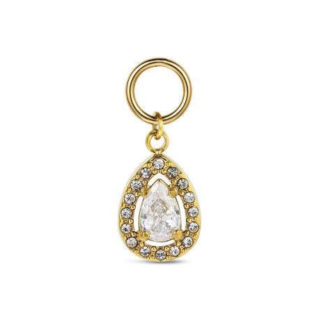 CHARM DE ACERO INOXIDABLE  GOTA CRITAL