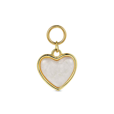 CHARM DE ACERO INOXIDABLE CORAZON CIRCONITA 