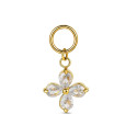 CHARM DE ACERO INOXIDABLE FLOR CIRCONITAS