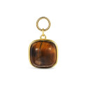 CHARM DE ACERO INOXIDABLE RECTANGULAR OJO DE TIGRE