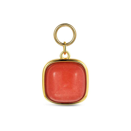 CHARM DE ACERO INOXIDABLE RECTANGULAR ROJO