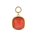 CHARM DE ACERO INOXIDABLE RECTANGULAR ROJO