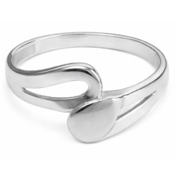 SORTIJA DE PLATA RODIADA LISA 