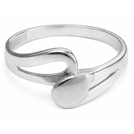 SORTIJA DE PLATA RODIADA LISA 