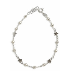 PULSERA DE PLATA PERLA BLANCA COMU.