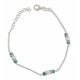 PULSERA DE PLATA BOLAS VERDE-PERLA