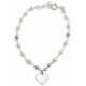 PULSERA DE PLATA   PELAS CORAZON