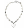 PULSERA DE PLATA   PELAS CORAZON