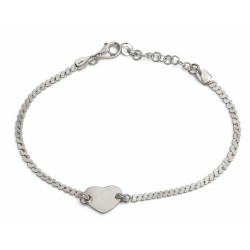 PULSERA DE PLATA TRENZA-CORAZON