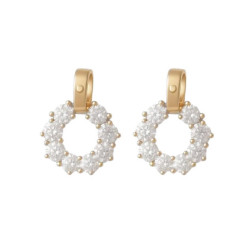 Pendientes de plata chapada circonitas