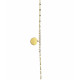 PULSERA DE PLATA CHAPADA CON DISCO