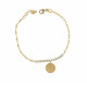 PULSERA DE PLATA CHAPADA CON DISCO