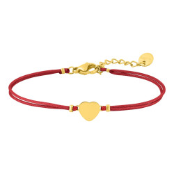 PULSERA CORDÓN NYLON PLAQUÉ ACERO