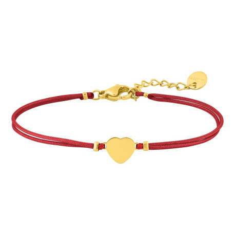 PULSERA CORDÓN NYLON PLAQUÉ ACERO