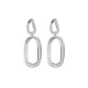 pendientes de plata rodiado largos circonitas