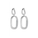 pendientes de plata rodiado largos circonitas