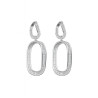 pendientes de plata rodiado largos circonitas