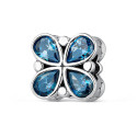 ABALORIO DE PLATA MARIPOSA AZUL