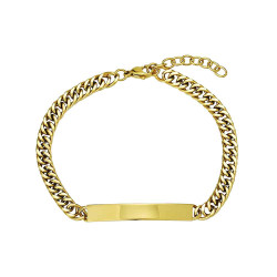 Pulsera de caballero de acero 316 chapado 18 kt ba